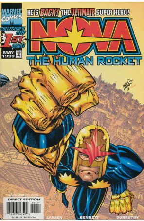 Nova (3rd Series) 1 published by Marvel with cover art by Erik Larsen