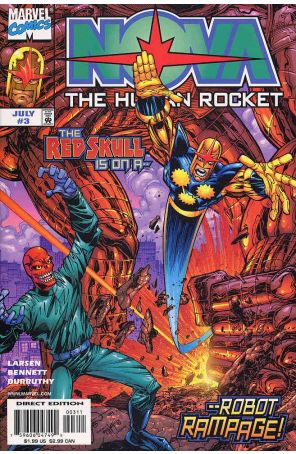 Nova (3rd Series) 3 published by Marvel with cover art by Erik Larsen