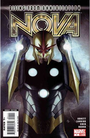Nova (4th Series) 1 published by Marvel with cover art by Adi Granov