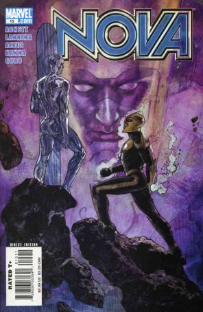 Nova (4th Series) 15 published by Marvel with cover art by Alex Maleev