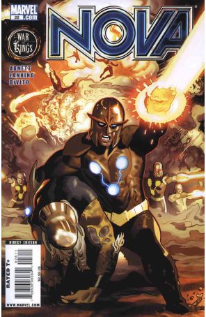 Nova (4th Series) 28 published by Marvel with cover art by Daniel Acuña