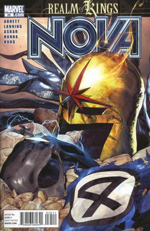 Nova (4th Series) 35 published by Marvel with cover art by Brandon Peterson