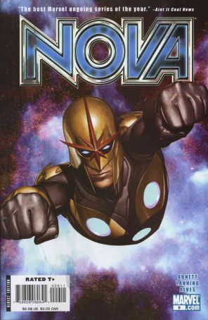 Nova (4th Series) 9 published by Marvel with cover art by Adi Granov