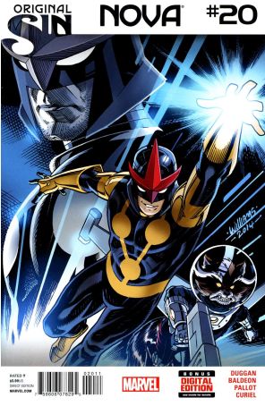 Nova (5th Series) 20 published by Marvel with cover art by David Williams