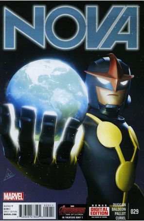 Nova (5th Series) 29 published by Marvel with cover art by Orphans Cheeps