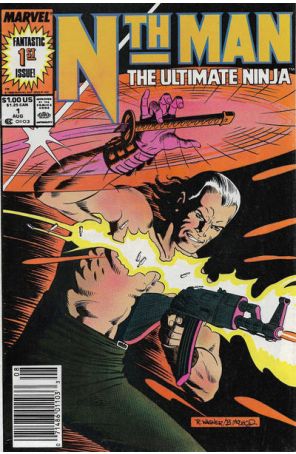 Nth Man, the Ultimate Ninja 1 (Newsstand) published by Marvel with cover art by Ron Wagner