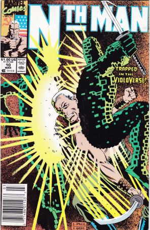 Nth Man, the Ultimate Ninja 10 (Newsstand) published by Marvel with cover art by Ron Wagner