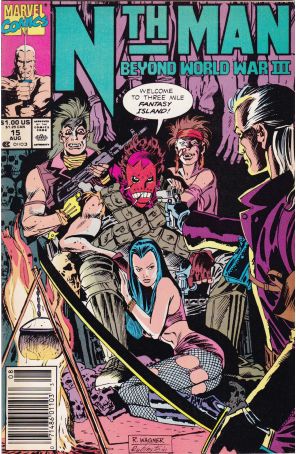 Nth Man, the Ultimate Ninja 15 (Newsstand) published by Marvel with cover art by Ron Wagner