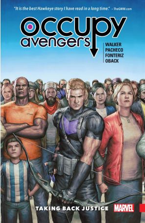 Occupy Avengers TPB 1 published by Marvel with cover art by Agustin Alessio