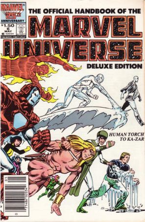 Official Handbook of the Marvel Universe (Vol. 2) 6 (Newsstand) published by Marvel with cover art by John Byrne