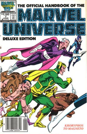 Official Handbook of the Marvel Universe (Vol. 2) 7 (Newsstand) published by Marvel with cover art by John Byrne