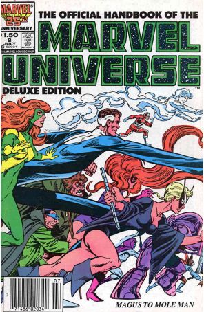 Official Handbook of the Marvel Universe (Vol. 2) 8 (Newsstand) published by Marvel with cover art by John Byrne