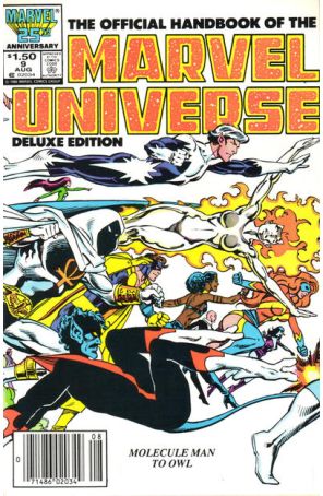 Official Handbook of the Marvel Universe (Vol. 2) 9 (Newsstand) published by Marvel with cover art by John Byrne