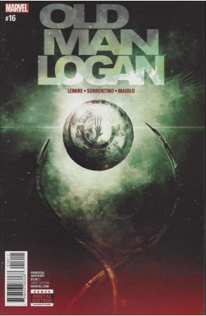 Old Man Logan (2nd Series) 16 published by Marvel with cover art by Andrea Sorrentino