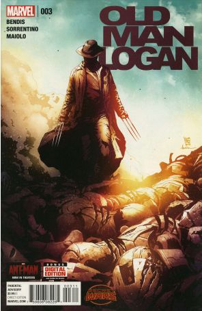 Old Man Logan 3 published by Marvel with cover art by Andrea Sorrentino