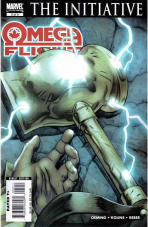 Omega Flight 5 published by Marvel with cover art by Scott Kolins