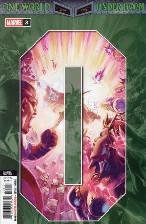 One World Under Doom 3 (2nd) published by Marvel with cover art by Ben Harvey