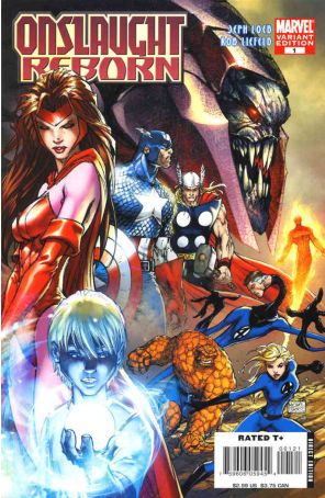 Onslaught Reborn 1A published by Marvel with cover art by Michael Turner