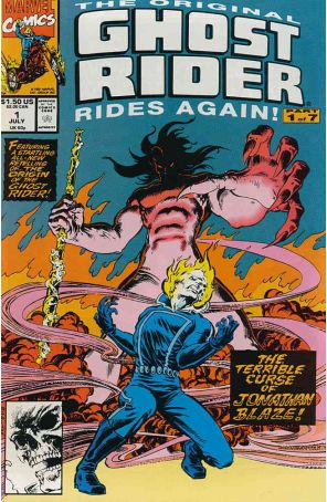 The Original Ghost Rider Rides Again 1 published by Marvel with cover art by Joe Rubinstein