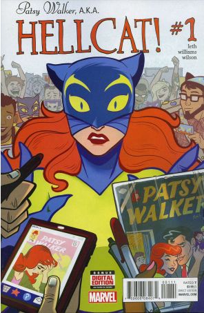 Patsy Walker, A.K.A. Hellcat! 1 published by Marvel with cover art by Brittney Williams