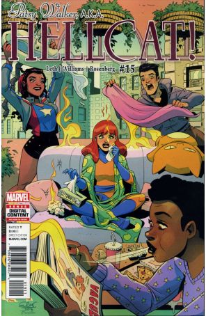 Patsy Walker, A.K.A. Hellcat! 15 published by Marvel with cover art by Brittney Williams