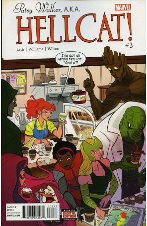 Patsy Walker, A.K.A. Hellcat! 3 published by Marvel with cover art by Brittney Williams