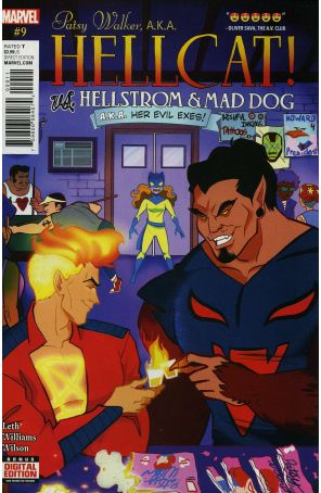 Patsy Walker, A.K.A. Hellcat! 9 published by Marvel with cover art by Brittney Williams