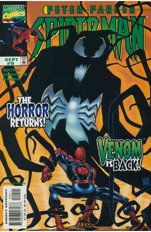 Peter Parker: Spider-Man 9 (with card) published by Marvel with cover art by John Romita Jr.