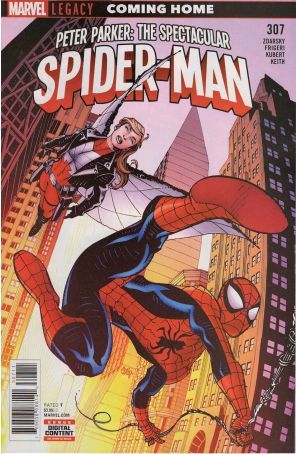 Peter Parker: The Spectacular Spider-Man 307 published by Marvel with cover art by Adam Kubert