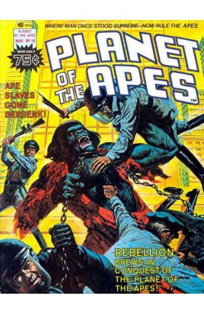 Planet of the Apes (1st series) 18 published by Marvel with cover art by Ken Barr