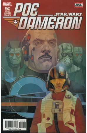Poe Dameron 22 published by Marvel with cover art by Phil Noto