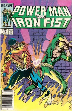 Power Man And Iron Fist 108 (Newsstand) published by Marvel with cover art by Ron Wilson