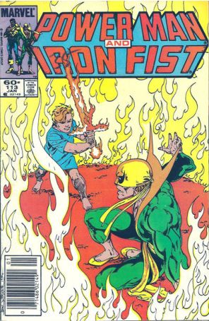 Power Man And Iron Fist 113 (Newsstand) published by Marvel with cover art by John Byrne