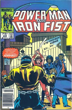 Power Man And Iron Fist 122 (Newsstand) published by Marvel with cover art by Mark D. Bright