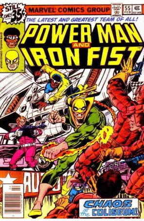 Power Man And Iron Fist 55 published by Marvel with cover art by Bob Layton
