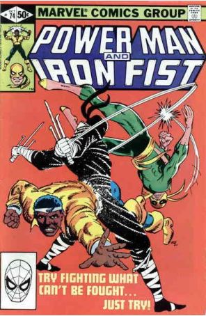 Power Man And Iron Fist 74 published by Marvel with cover art by Frank Miller