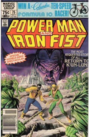 Power Man And Iron Fist 75 (Newsstand) published by Marvel with cover art by Bob Larkin