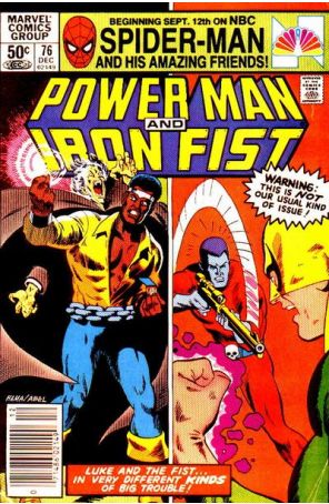 Power Man And Iron Fist 76 (Newsstand) published by Marvel with cover art by Larry Hama