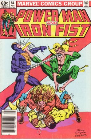 Power Man And Iron Fist 84 (Newsstand) published by Marvel with cover art by Denys Cowan