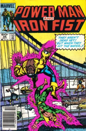 Power Man And Iron Fist 98 (Newsstand) published by Marvel with cover art by Ernie Chan