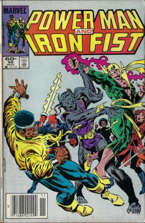 Power Man And Iron Fist 99 (Newsstand) published by Marvel with cover art by Al Milgrom
