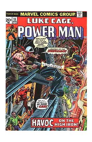 Power Man (Luke Cage) 18 (with Marvel Value Stamp) published by Marvel with cover art by Gil Kane