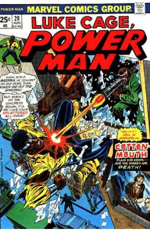 Power Man (Luke Cage) 20 (with Marvel Value Stamp) published by Marvel with cover art by Gil Kane
