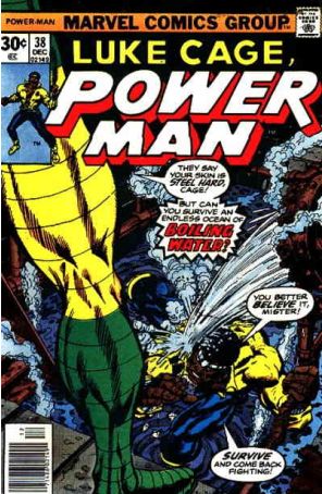Power Man (Luke Cage) 38 published by Marvel with cover art by Ron Wilson