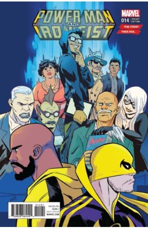 Power Man and Iron Fist (3rd Series) 14A published by Marvel with cover art by Natacha Bustos