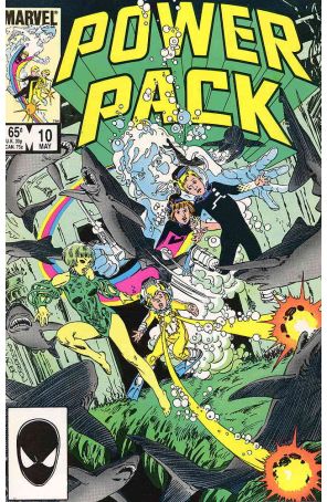 Power Pack 10 published by Marvel with cover art by Brent Anderson