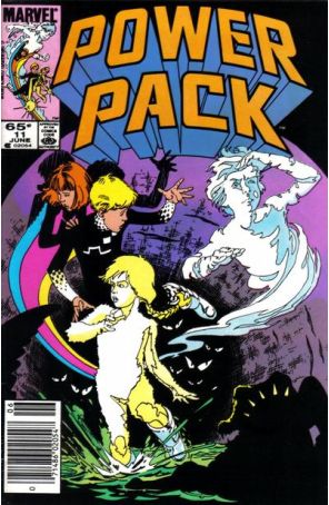 Power Pack 11 (Newsstand) published by Marvel with cover art by June Brigman