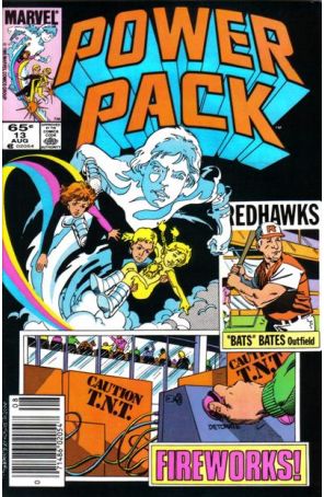 Power Pack 13 (Newsstand) published by Marvel with cover art by Brent Anderson