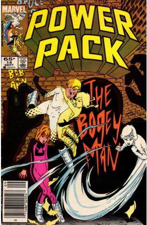Power Pack 14 (Newsstand) published by Marvel with cover art by June Brigman