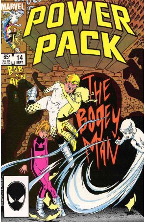 Power Pack 14 published by Marvel with cover art by June Brigman